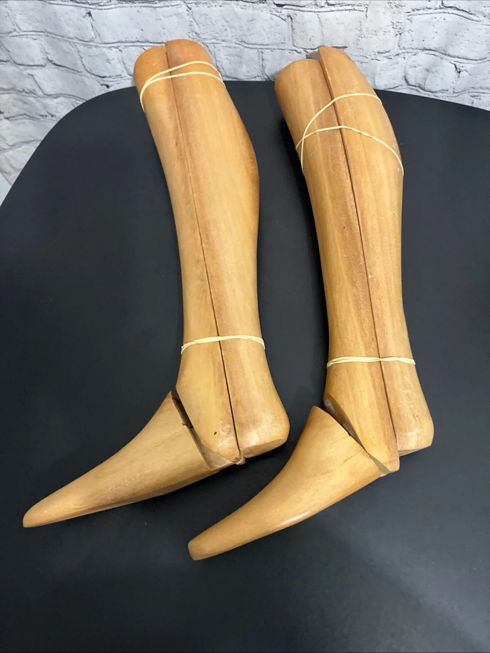 Vintage Solid Wood Riding Boots Tree -For Tall Boots Collectible